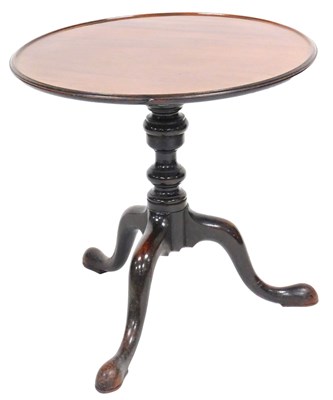 Lot 550 - A George III mahogany tilt top occasional...