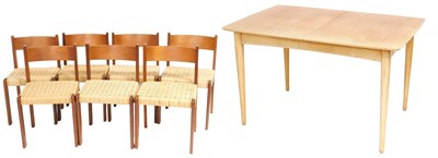Lot 567 - A mid century Danish teak drop leaf dining...