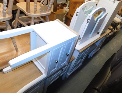Lot 1116 - A bedroom suite, comprising three two drawer...