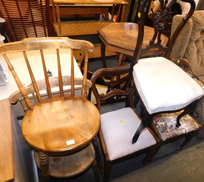 Lot 1117 - A group of chairs, to include a pair of walnut...