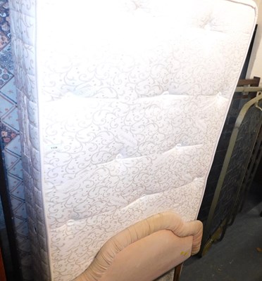 Lot 1139 - A single bed, comprising upholstered headboard,...