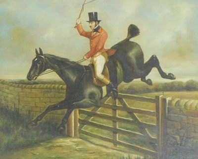 Lot 495 - Thomas Weaver (20thC). Over the gate, oil on...