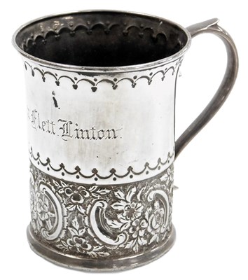 Lot 112 - A Victorian silver christening tankard,...