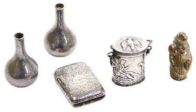 Lot 114 - A Victorian silver vesta case, with engraved...