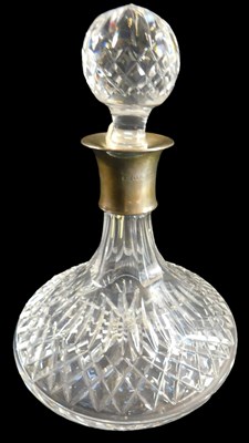 Lot 53 - An Elizabeth II cut glass ship's decanter and...