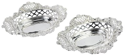 Lot 58 - A pair of Victorian silver bonbon dishes, each...