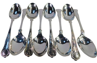 Lot 214 - A set of eight George V silver King's pattern...