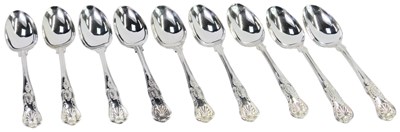 Lot 216 - A set of nine George V silver King's pattern...