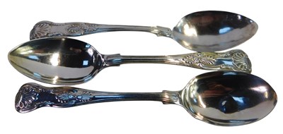 Lot 225 - A set of three Victorian silver King's pattern...