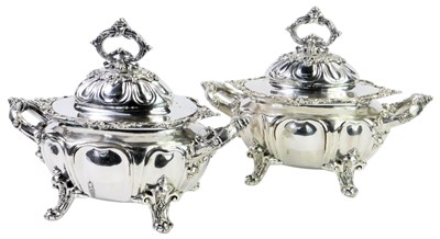 Lot 238 - A pair of Victorian silver plated twin handled...