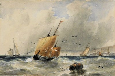 Lot 305 - Thomas Bush Hardy (1842-1897). Masted ships,...