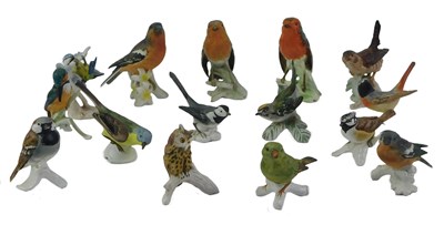 Lot 45 - A group of Goebel pottery birds, including a...
