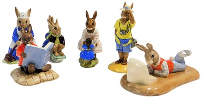 Lot 269 - Six Royal Doulton Bunnykins figures,...