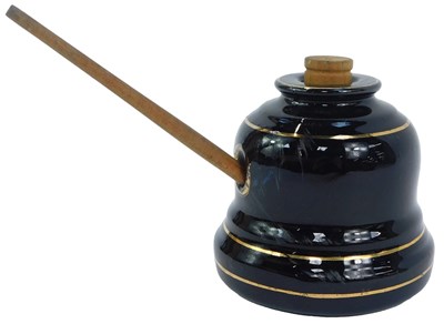 Lot 117 - A Victorian Williams black pottery ink pot,...
