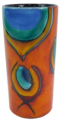 Lot 118 - A Poole pottery cylindrical vase, decorated...