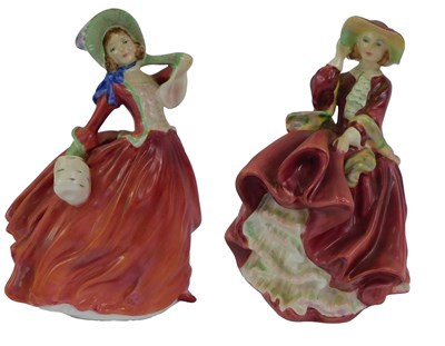 Lot 125 - Two Royal Doulton porcelain figures, modelled...