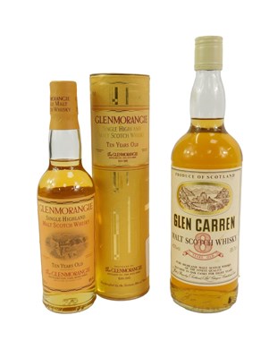 Lot 28 - Two bottles of whisky, comprising Glen Carren...