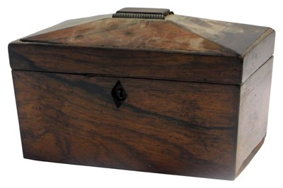 Lot 151 - A Regency rosewood sarcophagus tea caddy, the...