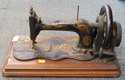 Lot 2016 - A Victorian Singer hand-operated sewing...
