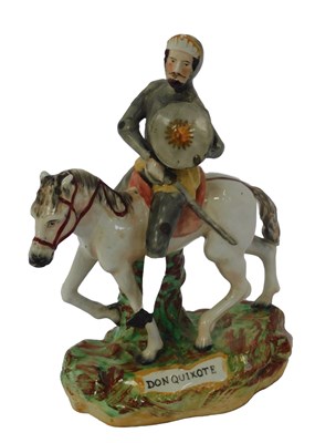 Lot 163 - A 19thC Staffordshire figure group, modelled...