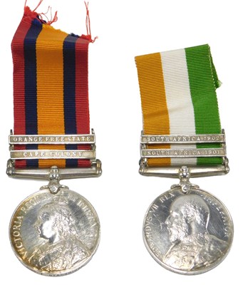 Lot 204 - A King & Queens South Africa medal pair, Queen...