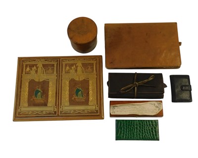 Lot 197 - A calligraphy box, containing a quill pen, a...