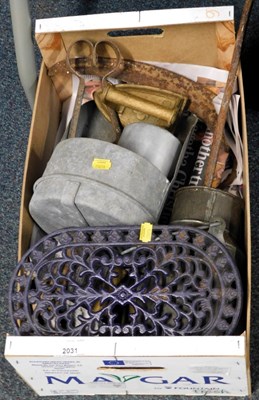 Lot 2031 - Kitchenalia, including a trivet, various pipes,...