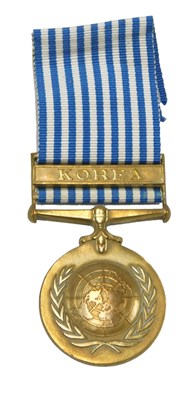 Lot 217 - A UN medal, commemorating service in Korea,...