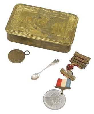 Lot 222 - A WWI Princess Mary Christmas tin, containing...
