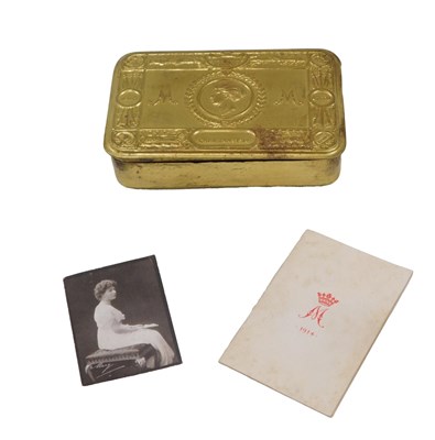 Lot 223 - A WWI Princess Mary Christmas tin, containing...