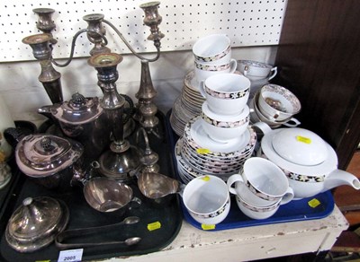 Lot 2005 - Silver plated wares, including coffee pot,...