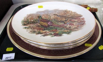 Lot 2017 - A Crown Ducal meat platter, six oval meat...