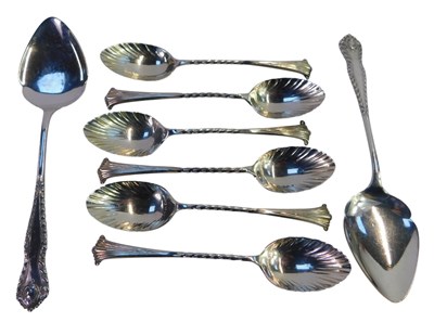 Lot 308 - A set of six Victorian silver coffee...