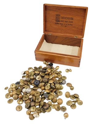 Lot 231 - A large collection of military buttons,...