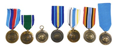 Lot 234 - A collection of UN medals, to include medals...