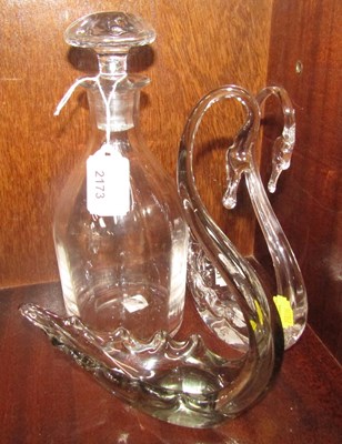 Lot 2173 - A Whitefriars glass decanter and stopper, of...