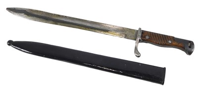 Lot 245 - A WWI German Mauser bayonet, original handles,...