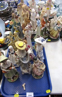 Lot 2044 - A group of ceramic figures. (2 trays)