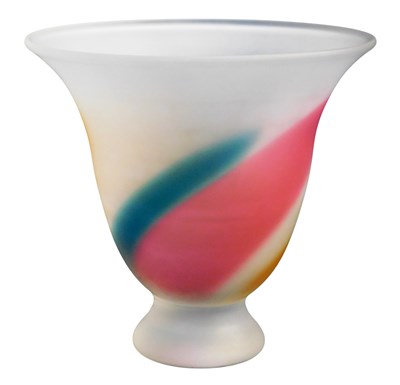 Lot 338 - A Kosta Boda frosted glass vase, by Ulrika...