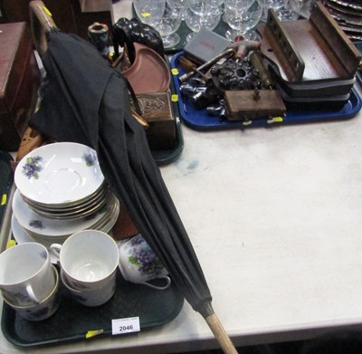 Lot 2046 - Ceramics and wooden items, including a part...