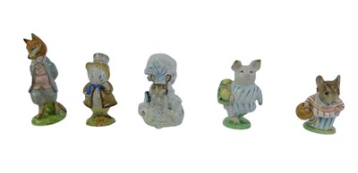 Lot 341 - Five Beswick Beatrix Potter figures, modelled...