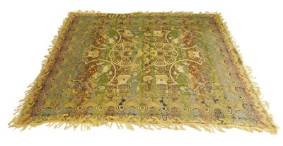 Lot 345 - An early 20thC bedspread, decorated with...