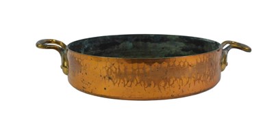 Lot 351 - A Victorian copper and brass twin handled...