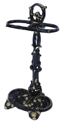 Lot 441 - An ebonised and gilt cast iron umbrella or...