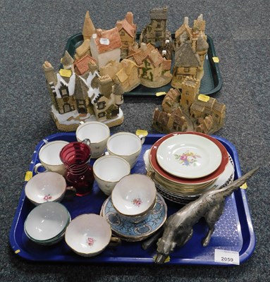 Lot 2059 - Miniature ceramic buildings and dwellings,...