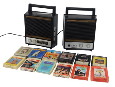 Lot 444 - A Shira eight track cassette player, with...
