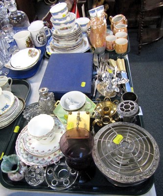 Lot 2065 - Flatware, ceramics and glassware, including...