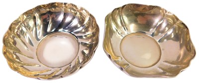 Lot 405 - Two German silver dishes, one of part fluted...