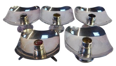 Lot 406 - A set of four Danish silver plated...