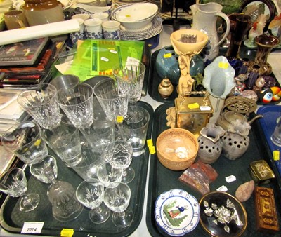 Lot 2074 - Household effects, including carriage clock,...